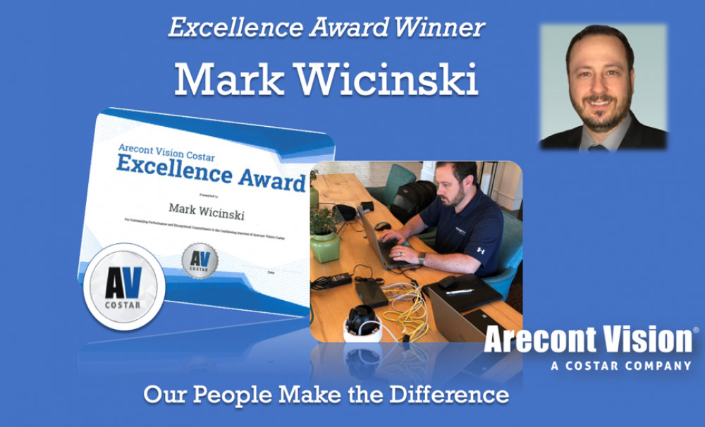 Mark Wicinski Earns Excellence Award at Arecont Vision Costar